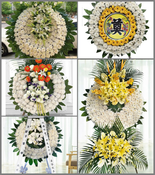四川成都彭州市葛仙山镇华南村花圈速递